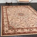 Mazovia Orientalisch Vintage Teppich - Kurzflor - Muster mit Medaillon - Traditioneller Teppich für Wohnzimmer, Esszimmer - ÖKO-TEX Wohnzimmerteppich - Beige 70 x 130 cm