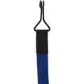 Flaches elastisches Band mit 2 extra starken Doppelhaken 80 cm Blau