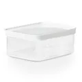 Emsa Optima Trockenvorratsdose 2 Liter, rechteckig, 100 Prozent sicher, hygienisch, platzeffizient, Frischedichtung, transparentes Design, Schnappverschluss, N1142200