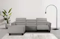 Ecksofa HOME AFFAIRE "Carpari, L-Form, 263 cm, manuelle o. elektrische Relaxfunktion", grau (hellgrau), B:263cm H:97cm T:179cm, Sofas, Ecksofa, USB A/C und Kopfteilverstellung