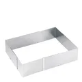 Backrahmen UNO Verstellbar Eckig Edelstahl Tortenring Kuchen Backform Kuchenring