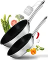 RÖSLE Moments Pfannenset 2-tlg 20/28 cm – Hochwertige Bratpfanne Edelstahl antihaft beschichtet, kratzfest, pfannenset induktion & backofengeeignet, universalpfanne spülmaschinenfest, induktionspfanne