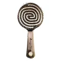 nascita Haarbürste ohne Ziepen für Damen, Herren & Kinder - Entwirrbürste für Locken, lange & nasse Haare - Nachhaltige Detangler Bürste mit Spiralfeder mit 3D-Flexi-Design - Hair Brush Shiny Gold