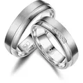 Partnerring MARRYA "Titan Ringe Trauringe Eheringe Partnerringe" Gr. 72, silber (herren ring, silber), Fingerringe, Damen, 72, Titan