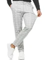 Indicode Herren Rodekro Performance Pants | Chinohose Herrenhose Super Stretch Stoffhose Bequeme Business Hose für Männer Grey Check, 32/30
