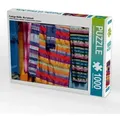 Farbige Stoffe, Marrakesch (Puzzle)