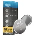 ABSINA 25x CR1616 3V Lithium Knopfzelle - Batterie CR 1616 auslaufsicher