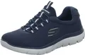Skechers Herren Slipper 52811/NVY  Summits  Mesh Blau   Memory Foam Machine Washable  Größe.44