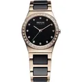 BERING Ceramic Damenuhr schwarz/roségoldfarben 32435-746