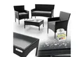 Juskys Gartenlounge-Set Fort Myers, wetterfeste Polyrattan Sitzgruppe für 4 Personen