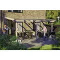 SKANHOLZ Terrassenüberdachung "Rimini", Breite: 541 cm, Dach: Polycarbonat (PC), braun