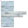 iWerk® – Holzpaneele weiß | Selbstklebende Wandpaneele im Landhausstil | Helle Marmoroptik für die Wand | Natürliche Wandgestaltung für Küche, Garderobe & Wohnzimmer | Wandverkleidung „Gletscher"