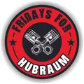 2x Fridays For Hubraum Aufkleber INNENKLEBEND Rot 8,5cm Sticker Diesel CO2