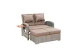 Greemotion Gartenlounge-Set Gartensofa 2-Sitzer Liegefunktion Bahia Style Rattan Beige wetterfest, inkl. Kissen
