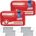2x Verbandtasche DIN13164:2022 Erste Hilfe Set Koffer Verbandkasten rot KFZ Auto