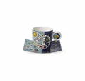 Goebel Espressotasse James Rizzi - Give Peace a Chance, Fine Bone China, mit Untertasse