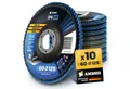 Amboss Werkzeuge Schleifscheibe 10x Amboss ZFS Fächerschleifscheibe Korn:60 Ø125mm