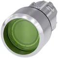 Siemens 3SU1051-0CB40-0AA0 Leuchtdrucktaster, 22 mm, rund, Metall, hochglanz, gr