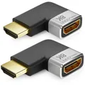 2x HDMI Adapter Stecker Verbinder Rechts Gewinkelt 8K@60Hz 4K@120Hz ARC HDR10+