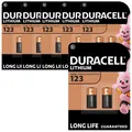 6x Duracell DL123 CR17345 CR123 123 Lithium Photo Batterie 3V im 2er Blister