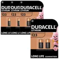 4x Duracell DL123 CR17345 CR123 123 Lithium Photo Batterie 3V im 2er Blister