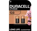 Duracell CR123 Fotobatterie CR-123A Lithium 1400 mAh 3 V  / 2 Stück