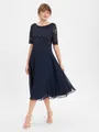 Vera Mont Abendkleid Damen Spitze blau, 50 499709-0003-00500