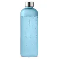 VINSUN Trinkflasche 1,5L blau - wiederverwendbar, Kohlensäure geeignet, BPA frei, Tritan - Leichte Wasser Flasche für Sport, Outdoor, Schule, Uni, Fahrrad, Büro, Gym