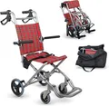 MOBICLINIC Neptuno Rollstuhl Transit Faltbar Leicht Aluminium Bremse 100kg Blau