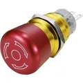 Tru Components NOT-AUS-Schalter rastend 19 mm Aluminium (TC-9219040)