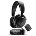 SteelSeries Arctis Nova Elite - Schwarz- Hi-Res Wireless-Headset – 96 kHz/24 Bit – Carbonfaser – ANC – KI-Geräuschunterdrückung – App – 2,4 GHz + BT – Multi-Source-Mix – OmniPlay PC+PlayStation+Xbox