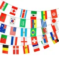 Flaggenkette  10 Meter Wimpelkette mit 30 Länderflaggen Flaggengröße je 14x21...