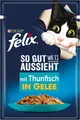 FELIX So gut wie es aussieht Katzenfutter nass in Gelee mit Thunfisch (26 x 85g)