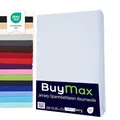 Buymax Spannbettlaken 160x200cm Baumwolle 100% Spannbetttuch Bettlaken Jersey, Matratzenhöhe bis 25 cm, Farbe Weiß