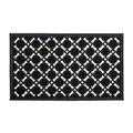 Relaxdays Fußabtreter Gummi HBT: 0,5 x 75 x 45 cm Gummimatte als Fußmatte oder Türvorleger rutschfest und zuschneidbar als Schmutzfangmatte wetterfest Outdoor Türmatte und Eingangsmatte, schwarz