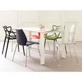 Kartell Tisch Four Gestell Stahl weiß lackiert, Designer Ferruccio Laviani, 158x72x79 cm