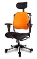 Harastuhl® - Orthopädischer Stuhl - Zen- natürliche S-Form unterstützt den gesamten Rücken - Gesundheits Bürostuhl - Office Chair - von 1,50m bis 1,95m - Druckentlastung der Bandscheiben (Orange)