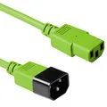ACT Kaltgerätekabel 3m, C13 zu C14 Kaltgerätekabel Verlängerung, IEC Stecker zu Buchse 3 Pin - AK5115 Grün, 3 Meter