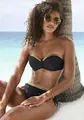Bügel-Bandeau-Bikini-Top "Elodie", mit trendigem Materialeinsatz, Gr. 34 - Cup A, schwarz-goldfarben Cup A