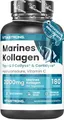 Kollagen mit Hyaluronsäure Vitamin C, Proprietäre Qualität Hydrolysiertes Kollagen Typ 1&2 Collyss Cartidyss, Kollagen und Hyaluronsäure Ergänzung mit Vit C, 180 Marine Collagen Tabletten, Vitastrong