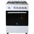 Gasline Gas Standherd SHGG6060FGWW 60cm Gasbackofen mit Thermostat, Grill und Umluft Erdgas LPG - Weiß/Silber