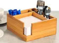 KESPER® Serviettenhalter Serviettenspender-Besteckkasten 5-fach aus FSC-zertifiziertem Bambus, (1-tlg)