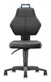 forum® Drehstuhl, Arbeitsstuhl mit Rollen Supertec - blauer Griff