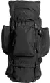RECOM Tourenrucksack 88 Liter Schwarz mit Regenhülle und Alu-Rahmen 39x21x75 cm