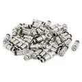 50Stk Adapter BNC Crimp Stecker Verbinder RG59 für Koaxialkabel CCTV-Kamera
