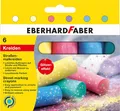 Eberhard Faber Glitzerkreide 6er Pack Straßenkreide mit Glitzereffekt Kreide