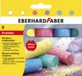 6 EBERHARD FABER Straßenmalkreide Glitzer, 6er Kartonetui