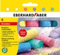Eberhard Faber Glitzerkreide 6er Pack Straßenkreide mit Glitzereffekt Kreide