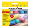 Eberhard Faber 526504 - Straßenkreide Glitzer, 6 leuchtenden Farben Straßenmalkr