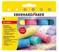 EBERHARD FABER Glitzer-Straßenmalkreide 6er  Jumboblau gelb grün weiß lila rot